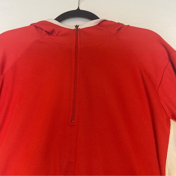 Nike Women’s Red‎ and White Long Sleeve 1/4 Zip Hoodie S *C0293 - Picture 5 of 11